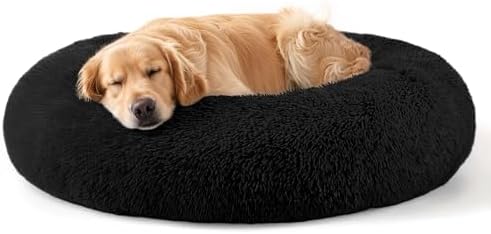 Dog Beds Large Sized Dog and Cats, 32in Pet Beds for Large Pet (Black) by Hoewina