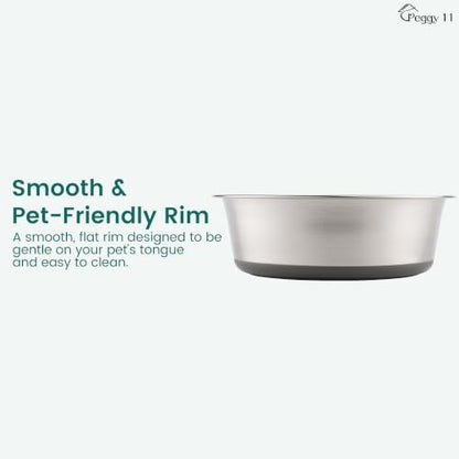 PEGGY11 Nonslip Stainless Steel Dog Bowls, 3.8 US Cup Each, 2 Pack - Image 4