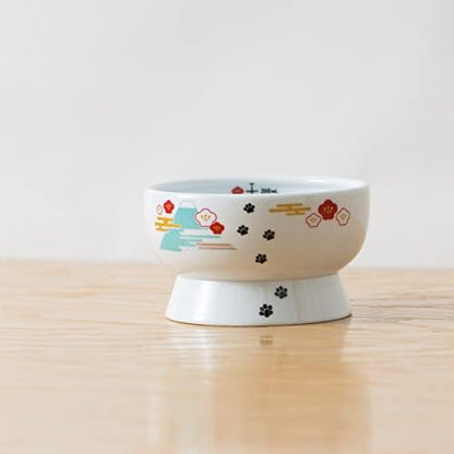Necoichi Ceramic Elevated Cat Water Bowl, Whisker-Friendly (Fuji, Regular) - Image 6