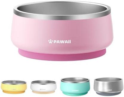 Pawaii Dog Bowl,34 oz Stainless Steel Food and Water Bowl,ID Tag,1 Pack by Pawaii