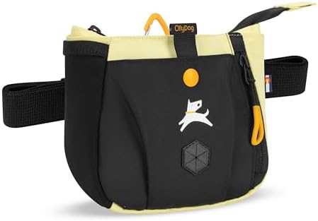OllyDog Backcountry Day Bag | Dog Training Treat Pouch | Eco-Friendly Recycled Fabric Fanny Pack with Zipper Closure, Built-in Poop Bag Dispenser & Adjustable Waist Belt (Sol) by OllyDog