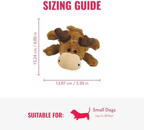 KONG Cozie Marvin Moose and SqueakAir Balls, 3 Pack, for Small Dogs - Image 2