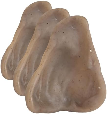 Pet Qwerks Pigs Ear BarkBone - Nylon Dog Bone for Aggressive Chewers - Bacon Flavor - 6" (Pack of 3) by PetQwerks