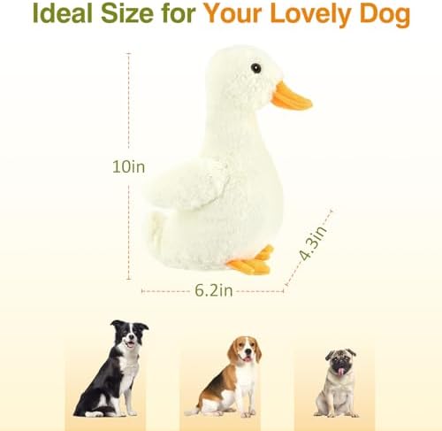 Pawaboo Squeak Plush Duck Dog Toy, Large 12'' Soft Stuffed Duck Pet Toys - Image 5