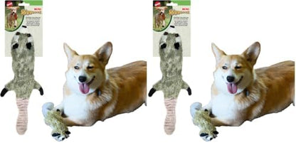 SPOT Skinneeez Raccoon 14 Inch Stuffing-Free Plush Dog Toy – Soft, Mess-Free Toy with One Squeaker for Small & Medium Dogs, Best for Light to Moderate Chewers (Pack of 2) by SPOT