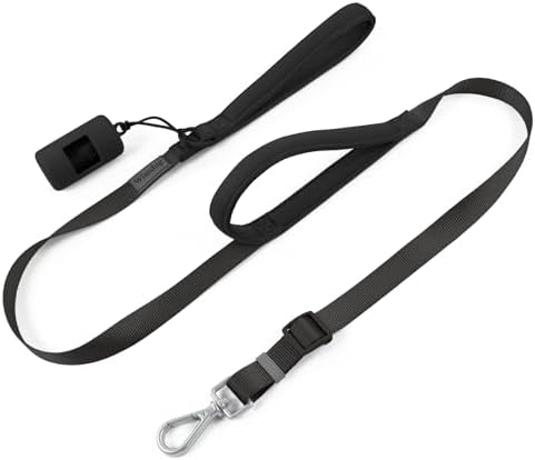Wisedog Two Handles Dog Leash, Classic Black, M|4.2 ft-5 ft by WisedogPetSupplies
