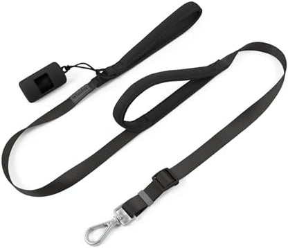 Wisedog Two Handles Dog Leash, Classic Black, M|4.2 ft-5 ft by WisedogPetSupplies