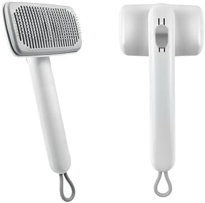 Self Cleaning Deshedding Cat Brush for Dogs & Cats,Adjustable Cat Brushes for Indoor Cats, Easy to Clean Grooming Tool for Long & Short Haired Pets by Unknown