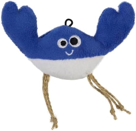 Mad Cat Be Bright Light Up Crab Cat Toy, Touch Activated LED Plush, Catnip - Image 2
