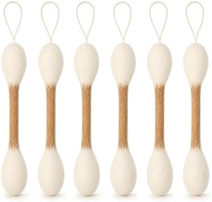 Glaciart One Cat Wand Refill Swabs 6 Pack, Wool Felt Catnip Toys by GlaciartOne