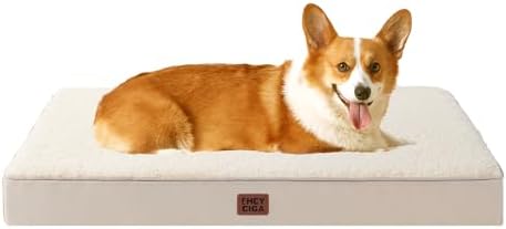 EHEYCIGA Orthopedic Dog Bed Large with Removable Washable Cover, 35IN Camel by EHEYCIGA