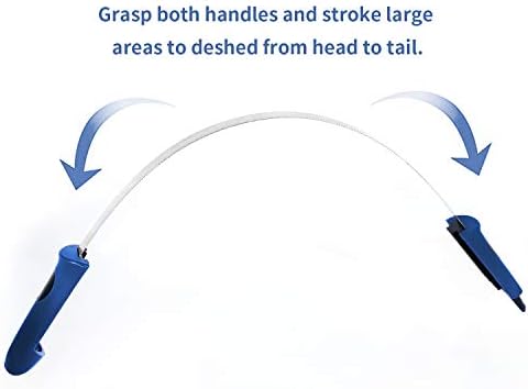 BOTH WINNERS Dual-Sided Shedding Blade with Stainless Steel Blade De-Shedding Tool for All Dog Coat Types- Soft Touch Grip (BLUE) - Image 2