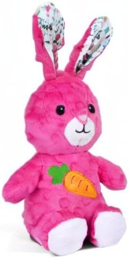 DODODOLA Stuffed Dog Toys Durable Plush Dog Toy with Crinkle Paper Cute Elephant Squeaky Dog Toys Dog Chew Toys for Medium Large Breed (Pink Rabbit) - Image 6