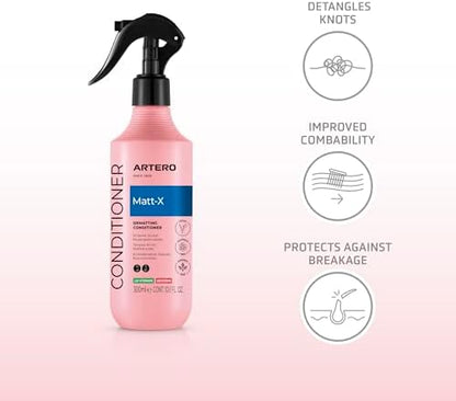 Artero Matt-X Ultra Dematting Spray for Dogs & Cats – Professional Detangler & Conditioner, Fast Tangle Removal, Soft Shiny Coat Finish, 10.1 fl oz - Image 3