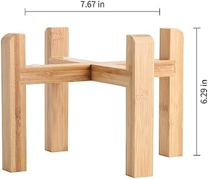 Elevated/Raised Ceramic Dog Bowl Stand for Medium Large Breed,Dog Food Water Dish Holder Weighted,7.67 in Wide Non Slip Modern Cute Porcelain Wide Pet Bowl Stand - Image 2