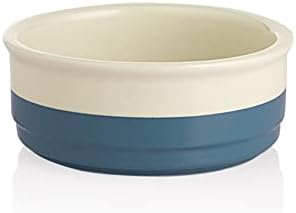 Sweejar Ceramic Dog Bowls, Dog Food Dish for Small Dogs and Cat, Heavy Duty Porcelain Pet Bowl for Canned Food and Water 17 Fl Oz （Fog Blue） by Sweejarco1949
