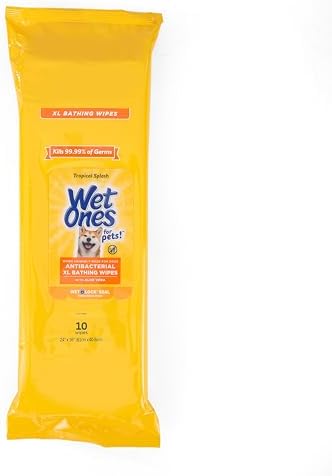 Wet Ones for Pets XL Dog Bathing Wipes, Tropical Splash, 10 Count, 3-Pack - Image 7