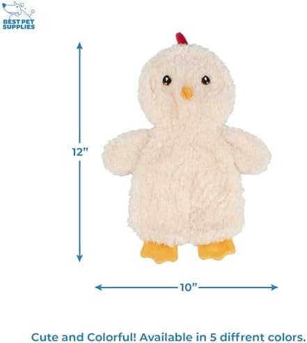 Best Pet Supplies Interactive Squeaky Dog Toy - Baby Chicken, Cream - Image 3