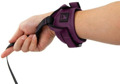 Gooby Easy Fit Wrist Band Surfer Leash - Purple, 6 FT - Comfortable Hands Free Leash with Elastic Band for Small, Medium and Large Dogs