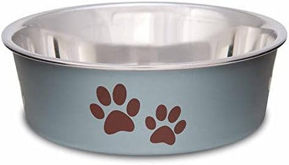 Loving Pets Bella Dog Bowls - Stainless Steel Dog & Cat Bowls - Spill Proof Dog Food Bowl, Cat Bowl, Puppy Essentials & Pet Supplies Great for Home & Travel (Small 10-20 lbs, Blueberry) by Loving+Pets