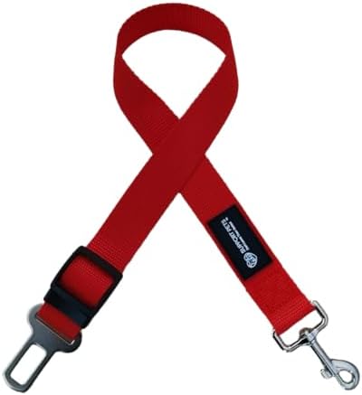 Support Pets Dog Seat Belt for Car – Adjustable Dog Safety Seatbelt Harness for Dogs & Puppies – Vehicle Seatbelt Clip for Secure Pet Travel – Durable Dog Accessories & Travel Restraint – Red 1 Pack by HomePage