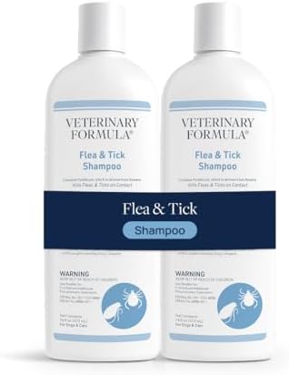 Veterinary Formula Flea & Tick Shampoo for Dogs & Cats, 16 oz, 2-Pack by VeterinaryFormula
