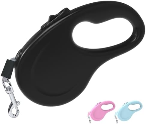 Retractable Dog Leash for Small Medium Dogs, 16Ft/5M, Black by Lusosh
