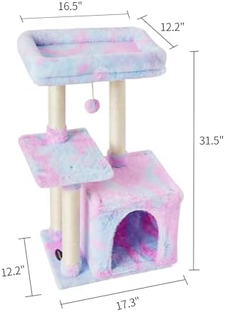 Cute Cat Tree Kitten Cat Tower Condo Cat Furniture Sisal Scratching Posts R - Image 6