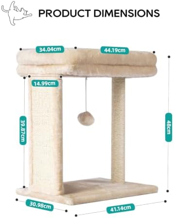 SYANDLVY Small Cat Tree for Indoor Cats, Scratching Board with Perch - Image 3