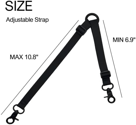 Double Headed Hook pet Safety Nylon 2-Way Coupler with Nickel-Plated Swivel Clip (DK0970-BLK-UP-1P) - Image 2