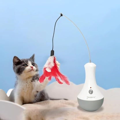 DOEL Replacement Feather Wand for Cat Toys Automatic Electric Tumbler Cat Exercise Toy for Play Kitten Teaser Feather - Image 4