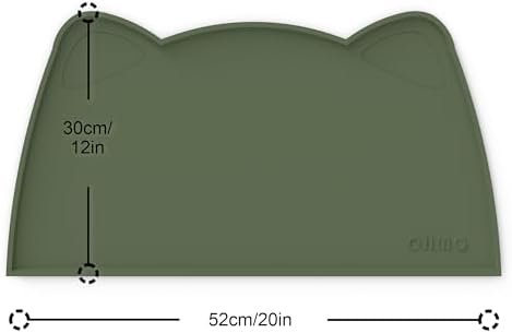 OHMO Cat Food Mat, Silicone Pet Feeding Mat, 20x12, Camo Green - Image 2