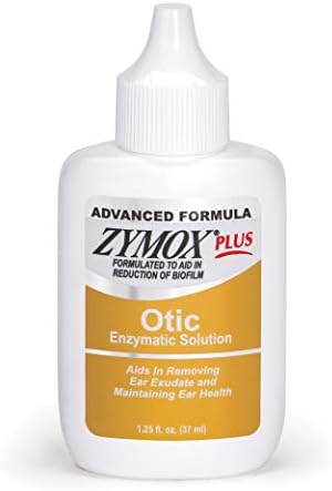 Zymox Advanced Formula Otic Plus Enzymatic Ear Solution for Dogs and Cats Without Hydrocortisone, 1.25oz by ZYMOX