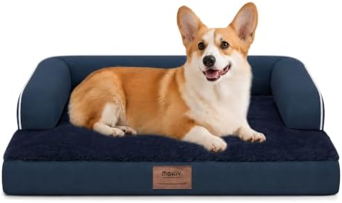 MEKIY Orthopedic Waterproof Dog Bed Pet Couch with Bolster for Medium Dogs by Mekiy