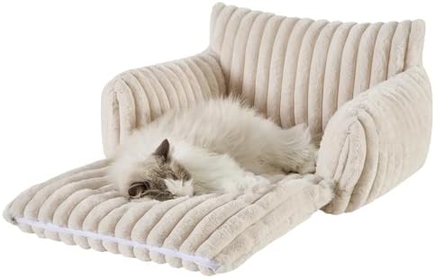 Hollypet Cat Bed Small Dog Orthopedic Couch Beds for Pets up to 20 lbs - Image 2