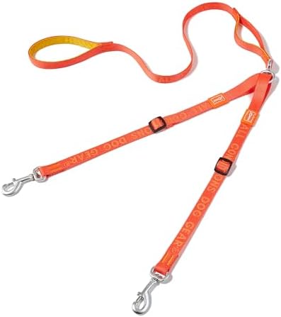 HOWGO Double Dog Leash,Tangle-Free 360 Swivel(Orange, Pro S-M w.Handle) by HOWGO