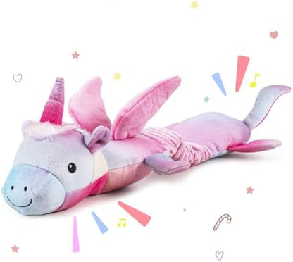 lilfrd Pink Unicorn Squeaky Dog Toy, Crinkle Plush Tug Toy for Dogs by Lilfrd