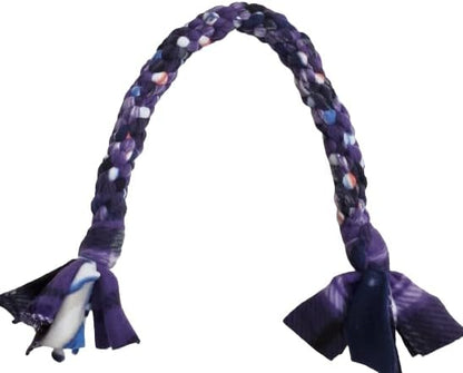 Dog Puppy Tug Pull Toy Rope Play Durable Interactive Entertaining Heavy Duty Fleece Square Braid (Purple)