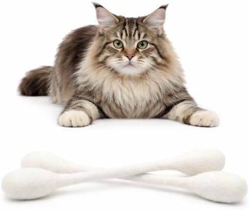 Glaciart One XXL Swabs Cat Toys with Catnip - 2 Pk | Durable for Chew, Cute Cat Toys Interactive Kitty for Boredom, Exercise, & Play | Filled w/Organic Catnip for Anxiety & as Digestive Aid by GlaciartOne