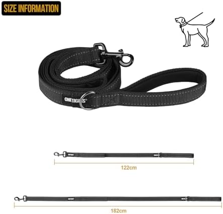 OneTigris No-Pull Dog Leash with Handle for Medium Large Dogs (Black, 6FT) - Image 2