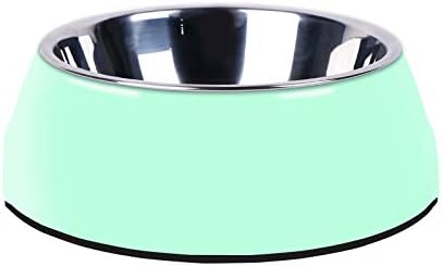 Pet Bowls Stainless Steel Dog Cat Pet Bowl Universal Pet Water and Food Bowls 4 Sizes and 5 Colors Available (M, Green)