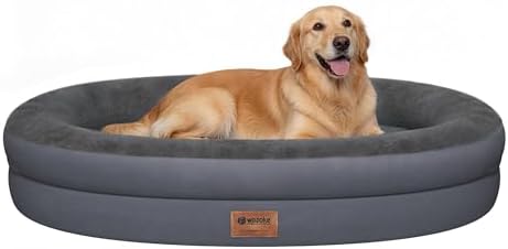 Waterproof Orthopedic Dog Bed for Large Dogs, Dark Grey by Wozoke