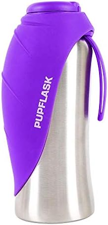 PupFlask Large Dog Water Bottle, Portable Stainless Steel Travel Bowl by TuffPupper