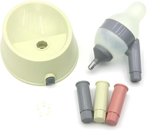NACOCO Pet Standing Water Dispenser Cat Dog Standing Bowl with Detachable Pole Automatically Feeding Water Height Adjustable(Green-Grey) - Image 3