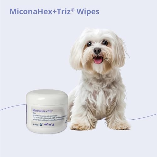 MiconaHex+Triz Wipes,2.25" round for Dogs,Cats and Horses,jar,50 Count (Pack of 2) - Image 4
