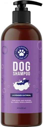 Cleansing Dog Shampoo for Smelly Dogs - Refreshing Colloidal Oatmeal Dog Shampoo for Dry Skin and Cleansing Dog Bath Soap - Moisturizing Lavender and Oatmeal Shampoo for Dogs and Great Smelling Pups by HONEYDEW