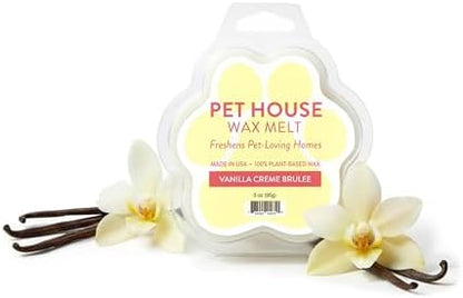 Vanilla Creme Brulee Wax Melts Plant-Based Wax, 2 Pack Pet House by OneFurAll