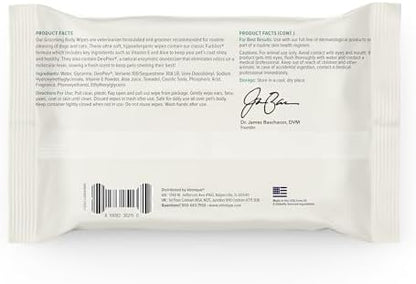 Vetnique DermaBliss Cat & Dog Grooming Wipes, Deodorizing Pet Wipes, 100ct - Image 2