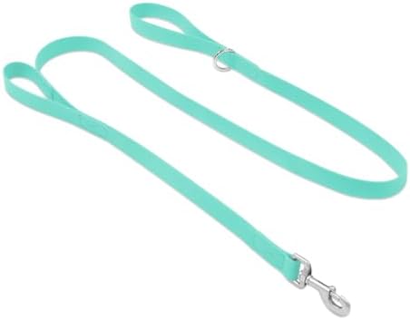 Waterproof Dog Leash with Double Handle, 6 FT Durable Odor-Proof Dog Leashes with Strong Aviation Aluminum Hooks Fits Small Medium or Large Dogs by KiddingPets