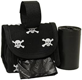 Five Star Pet Purse Style Dispenser with 2 Rolls Made in USA Easy Open Poop Bags Dog Waste Bags (White Skull) by Five+Star+Pet